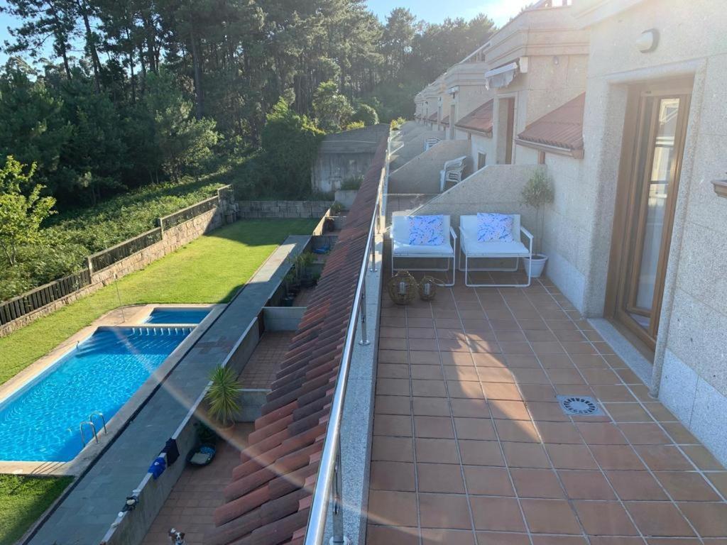 "Sanxenxo Holidays" Atico Con Garaje, Barbacoa Y Piscina A 5 Min Del Centro Екстер'єр фото